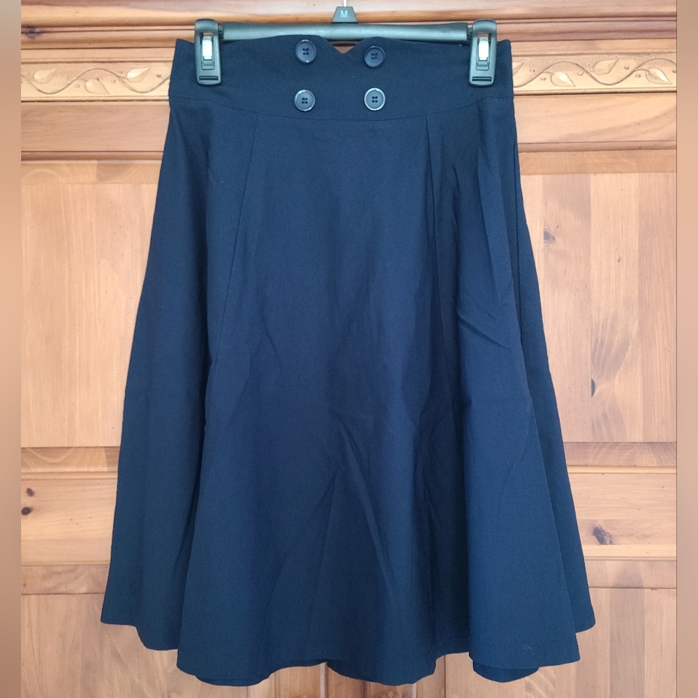Navy Circle Skirt